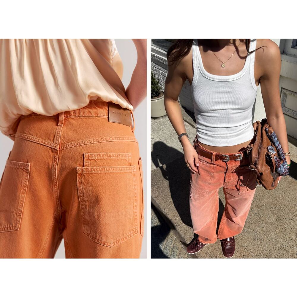 Free People We The Free Minimalist Moxie Barrel Jeans | Dusty Roads | Size 26 - Picture 2 of 10